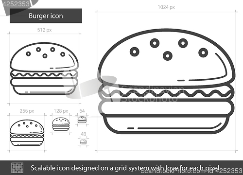 Image of Burger line icon.