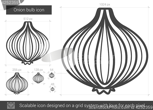 Image of Onion bulb line icon.