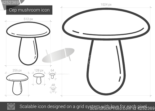 Image of Cep mushroom line icon.