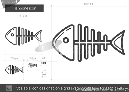 Image of Fishbone line icon.