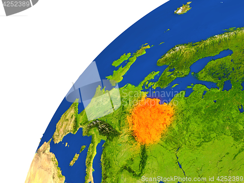 Image of Country of Poland satellite view