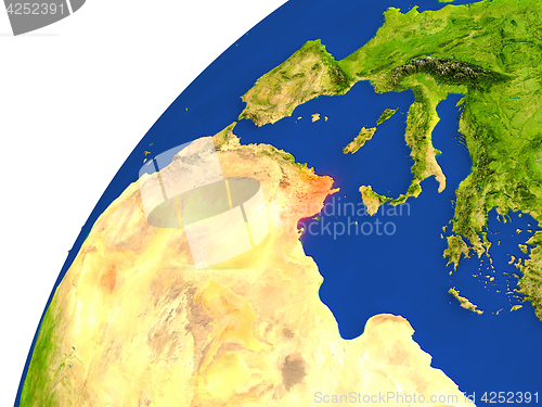 Image of Country of Tunisia satellite view