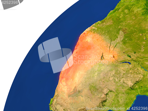 Image of Country of Namibia satellite view