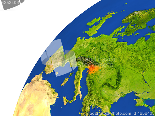 Image of Country of Slovenia satellite view