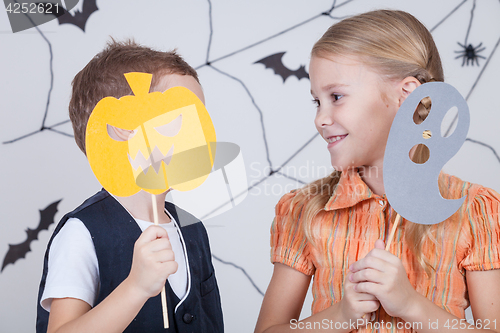 Image of Happy children on Halloween party