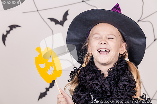 Image of Happy girl on Halloween party