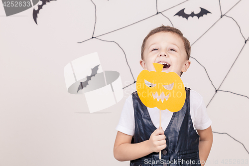 Image of Happy boy on Halloween party