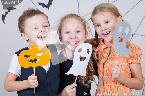 Image of Happy children on Halloween party