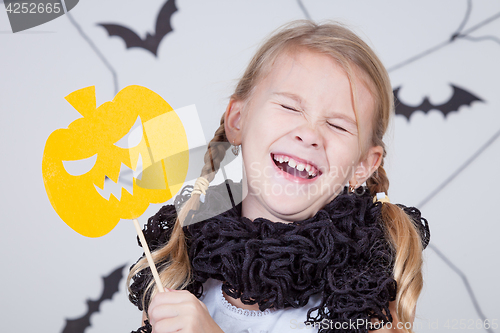 Image of Happy girl on Halloween party