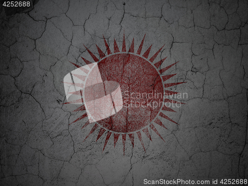 Image of Travel concept: Sun on grunge wall background