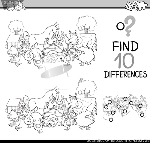 Image of differences activity coloring book