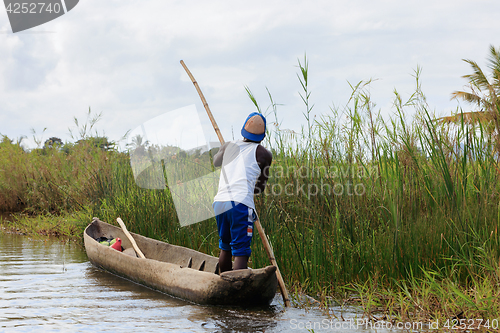 Image of Life in madagascar countryside on river