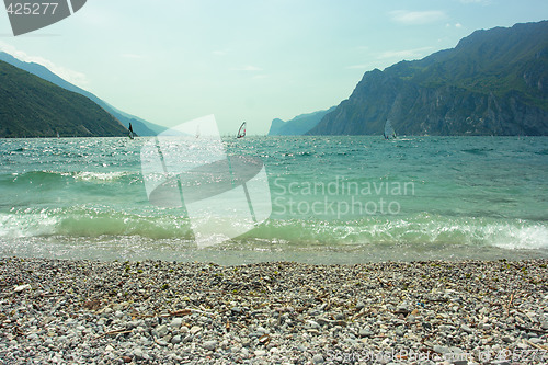 Image of Surfers on Garda lake