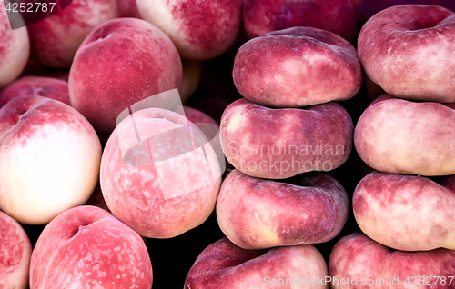 Image of Tasty fruits - ripe peaches.