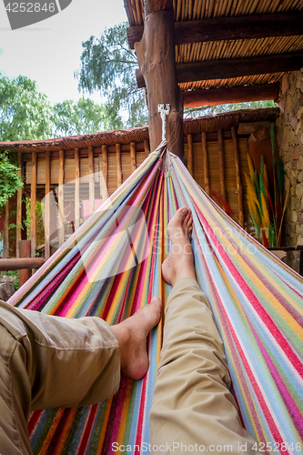 Image of Relaxing in hammock