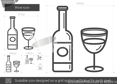 Image of Wine line icon.