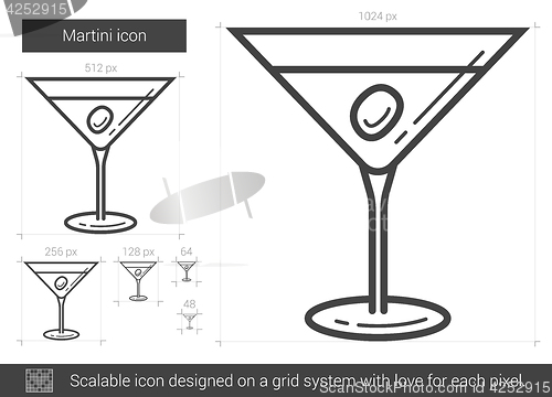 Image of Martini line icon.