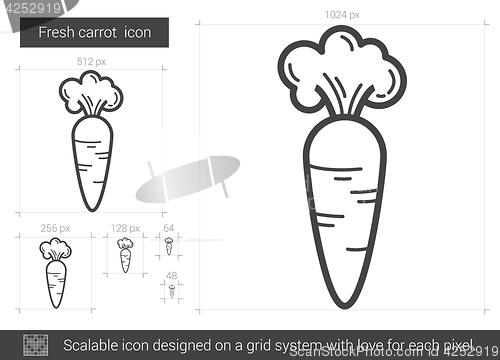 Image of Fresh carrot line icon.
