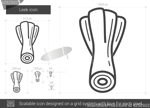 Image of Leek line icon.
