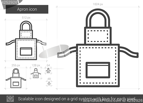 Image of Apron line icon.