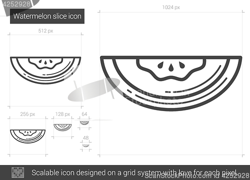 Image of Watermelon line icon.