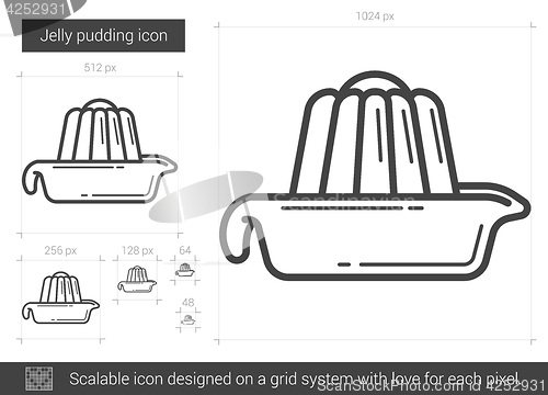 Image of Jelly pudding line icon.