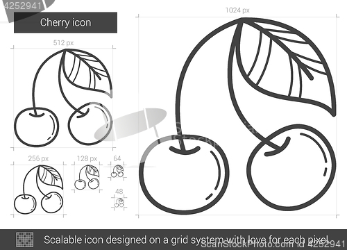 Image of Cherry line icon.