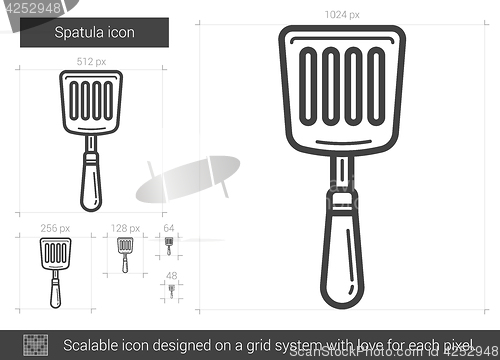 Image of Spatula line icon.