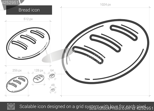 Image of Bread line icon.