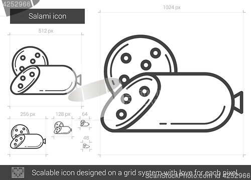 Image of Salami line icon.