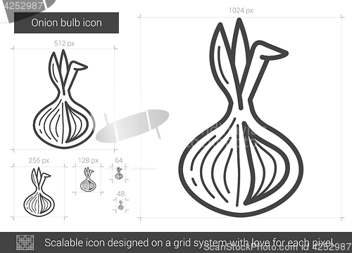 Image of Onion bulb line icon.