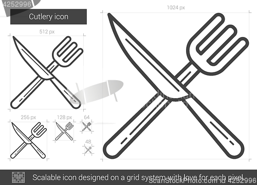 Image of Cutlery line icon.