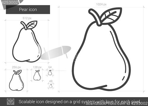 Image of Pear line icon.