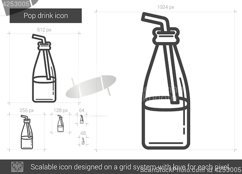 Image of Pop drink line icon.