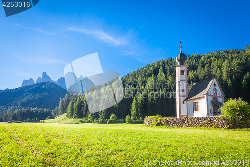 Image of The Church of San Giovanni in Dolomiti Region - italy