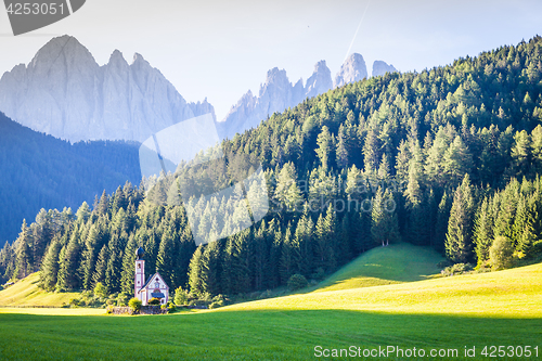 Image of The Church of San Giovanni in Dolomiti Region - italy