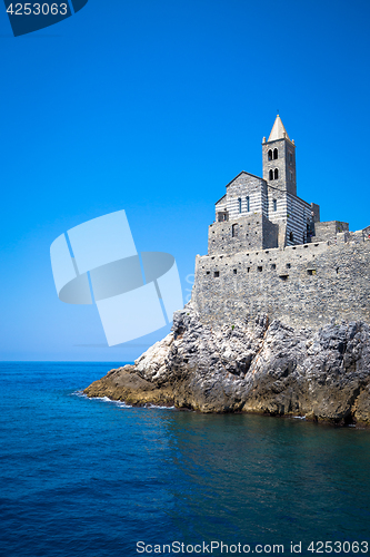 Image of Porto Venere, Italy - June 2016 - San Pietro church