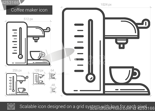 Image of Coffee maker line icon.