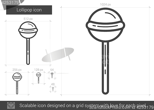 Image of Lollipop line icon.