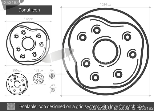 Image of Donut line icon.