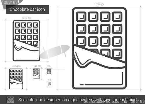 Image of Chocolate bar line icon.