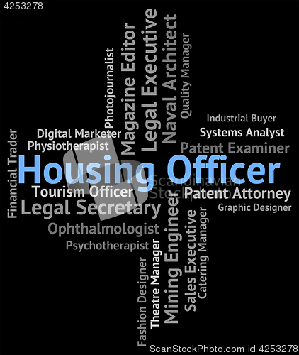 Image of Housing Officer Indicates Position Residential And Property