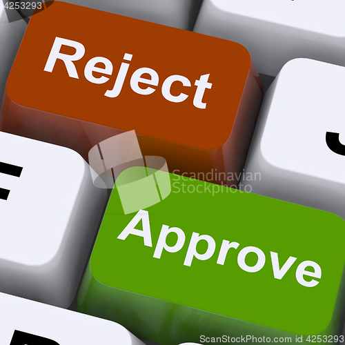 Image of Approve Reject Computer Keys Showing Accept Or Decline