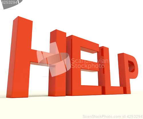 Image of Help Letters As Symbol For Support And Advice