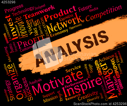 Image of Analysis Words Indicates Data Analytics And Analyse