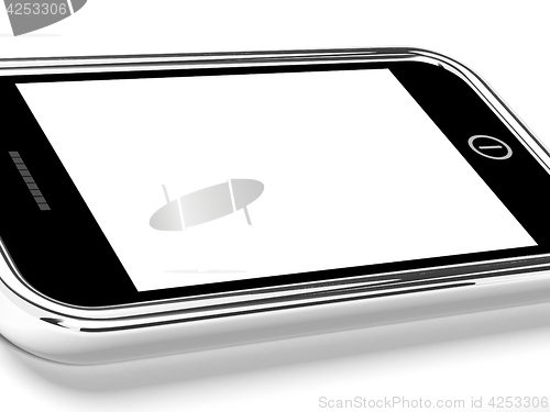 Image of Blank Smartphone Mobile Screen With White Copyspace