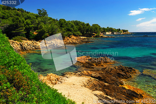 Image of Mediterranean coast of French Riviera