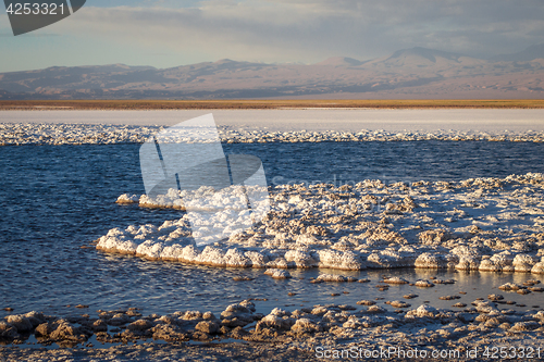 Image of Laguna Tebinquinche landscape in San Pedro de Atacama, Chile