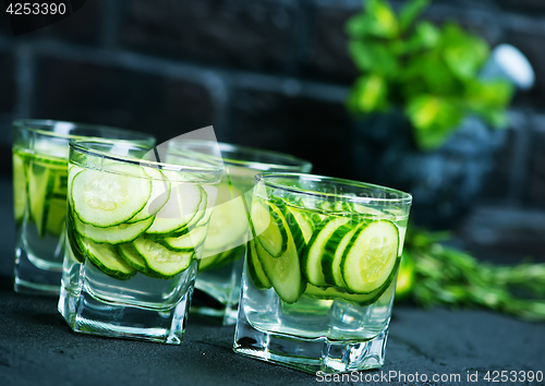 Image of drink with cucumber