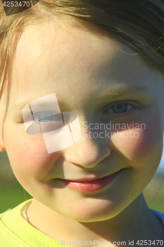 Image of portrait of little girl with nice face